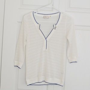 Anthropologie white crochet top